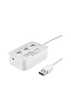 Usb 3.0 Hub Kart Okuyucu 7 Port 5 Gbps Beyaz Hdx7028