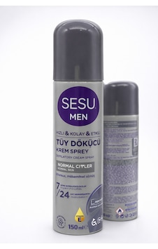 Sesu Men Tüy Dökücü Krem Sprey 150 Ml Erkeklere Özel Hızlı Etkili Depilatory Spray Normal Ciltler İç