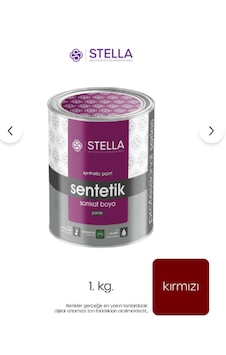 Stella Son Kat Yağlı Boya Sentetik 1 Kg Kırmızı 0.75 KG
