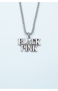 Black Pink Örme Zincir Kolye Altın