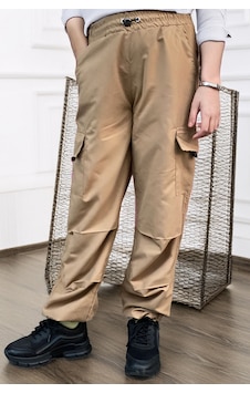 Modanino Kız Çocuk Kargo Cepli Paraşüt Pantolon 12685 Kahverengi Modanino Kız Çocuk Kargo Cepli Paraşüt Pantolon 12685 Kahverengi