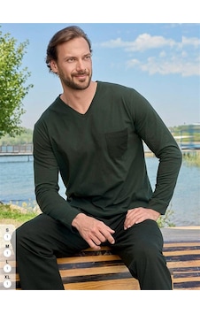 Aydoğan Uzun Kol Erkek Pijama Takımı Yeni Sezon Haki Aydoğan Uzun Kol Erkek Pijama Takımı Yeni Sezon Haki