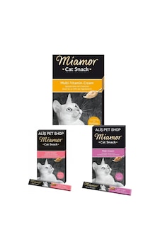 Miamor Cream Malt Mayası 6 x 15 G + Somonlu Kedi Ödülü 6 x 15 G + Multivitamin 6 x 15 G Miamor Cream Malt Mayası 6 x 15 G + Somonlu Kedi Ödülü 6 x 15 G + Multivitamin 6 x 15 G