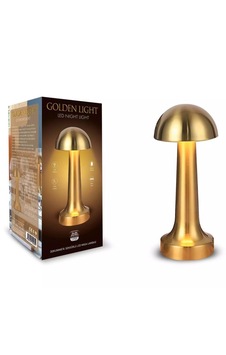 Subzero Lp50 Yeni Nesil Mantar Lamba Metal Işık Ayarlı Dokunmatik 3 Işık Renkli Şarjlı Masa Lambası Gold Subzero Lp50 Yeni Nesil Mantar Lamba Metal Işık Ayarlı Dokunmatik 3 Işık Renkli Şarjlı Masa Lambası Gold