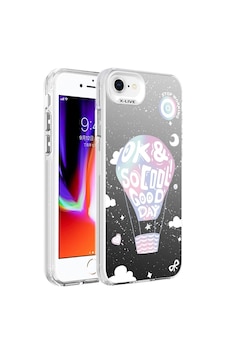 Apple Uyumlu iPhone Se 2022 Desenli Uludagcase Silver Sert Kapak balon Apple Uyumlu iPhone Se 2022 Desenli Uludagcase Silver Sert Kapak balon