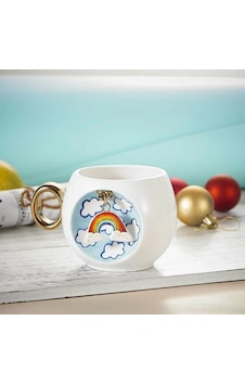 Rainbow Porselen Kupa 300ml Beyaz Rainbow Porselen Kupa 300ml Beyaz