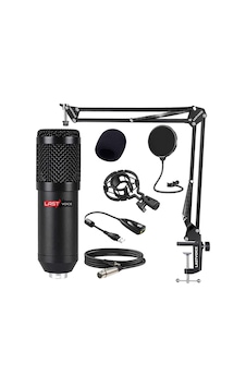Lastvoice BM800BT Black Kondanser Mikrofon Stand Filtre Ses Kartı Lastvoice BM800BT Black Kondanser Mikrofon Stand Filtre Ses Kartı