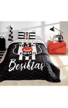 Taç Beşiktaş Bjk Tek Kişilik Stripe Yatak Örtüsü Taç Beşiktaş Bjk Tek Kişilik Stripe Yatak Örtüsü