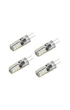 2 W - 220 V Ledli Kapsül Ampul G4 Duylu İğne Bacaklı Led Ampul Beyaz Işık 4 Adet 2 W - 220 V Ledli Kapsül Ampul G4 Duylu İğne Bacaklı Led Ampul Beyaz Işık 4 Adet