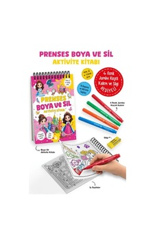 Prenses - Boya Ve Sil Aktivite Kitabı / 3 Yaş + Prenses - Boya Ve Sil Aktivite Kitabı / 3 Yaş +
