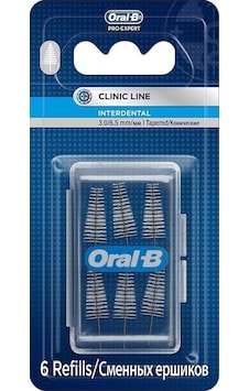 Oral-B Clinic Line Interdental Arayüz Fırçası Yedeği Eğimli 6'lı Oral-B Clinic Line Interdental Arayüz Fırçası Yedeği Eğimli 6'lı