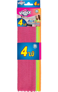 VİNDEX FAST MİCROFİBER BEZ 4'LÜ VİNDEX FAST MİCROFİBER BEZ 4'LÜ