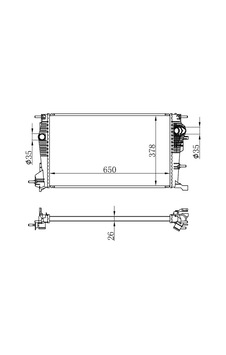 Motor Su Radyatörü Brazing Fluence 10- Megane Iıı 09- Sc Nıc Iıı 09- 1.6dci 1.9dci Depomıx - 15 Mek 650x378x26