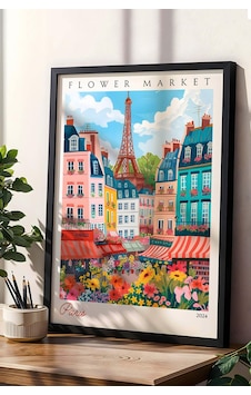 Paris Fransa Çerçeveli Tablo Seyahat Severlere Salon Ve Ofis İçin Estetik Duvar Dekoru Travel Flower Market Paris Fransa Çerçeveli Tablo Seyahat Severlere Salon Ve Ofis İçin Estetik Duvar Dekoru Travel Flower Market