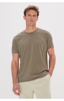 AC&Co / Altınyıldız Classics Erkek Hakı Slim Fit Dar Kesim Bisiklet Yaka Pamuklu Tişört Hakı AC&Co / Altınyıldız Classics Erkek Hakı Slim Fit Dar Kesim Bisiklet Yaka Pamuklu Tişört Hakı