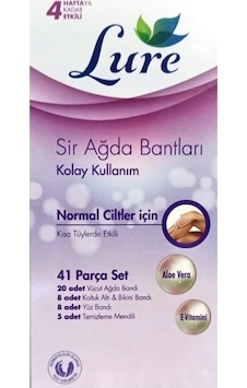 Lure Normal Normal Ciltler için Tüm Vücut Sir Ağda Bandı 41'li Lure Normal Normal Ciltler için Tüm Vücut Sir Ağda Bandı 41'li