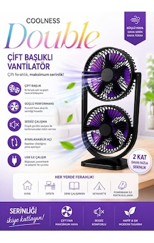 Spray Double Fan Şarjlı Buharlı Serinletici Fan Rgb Işıklı Çift Pervaneli Masa Fanı Spray Double Fan Şarjlı Buharlı Serinletici Fan Rgb Işıklı Çift Pervaneli Masa Fanı