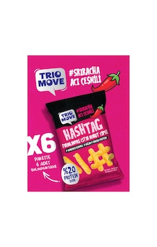 Hashtag Fırınlanmış Nohut Cipsi Sriracha Acı Çeşnili 6 Adet Trio Move Hashtag Fırınlanmış Nohut Cipsi Sriracha Acı Çeşnili 6 Adet Trio Move