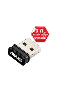 Asus USB-N10 150Mbps 802.11N USB Kablosuz Adaptör Nano (1Tl Büyük