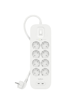 Belkın Srb004 Usb-c Usb-a 2 M 8'li Akım Korumalı Priz Beyaz