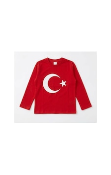 Trendmirend 23 Nisan Ve 29 Ekim İçin Kırmızı Uzun Kol Ay Yıldız Baskılı Tişört Kırmızı Kırmızı Trendmirend 23 Nisan Ve 29 Ekim İçin Kırmızı Uzun Kol Ay Yıldız Baskılı Tişört Kırmızı Kırmızı
