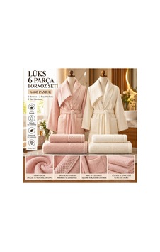 Slc Home 6 Parça Lüx Aile Bornoz Seti % 100 Pamuk Kutulu Şık Desenli İşlemeli Pembe - Beyaz - 939937392 Pembe - Beyaz Slc Home 6 Parça Lüx Aile Bornoz Seti % 100 Pamuk Kutulu Şık Desenli İşlemeli Pembe - Beyaz - 939937392 Pembe - Beyaz