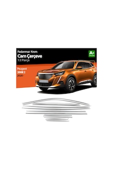 S-Dizayn  Peugeot 2008 2 Krom Cam Çerçevesi 12 Prç 2020 Üzeri