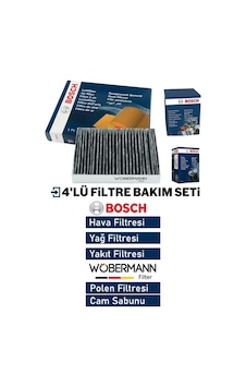 Wöbermann+Bosch Citroen C-elysee 1.6 Hdi Filtre Bakım Seti 2013-2020 Euro5 4k Wöbermann+Bosch Citroen C-elysee 1.6 Hdi Filtre Bakım Seti 2013-2020 Euro5 4k