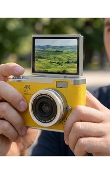 Yeni Nesil Dijital Kamera 48 Mp 4k Video Zoomlu Selfie Ve Vlog Kamera Ahsap