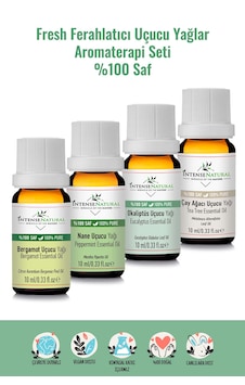 Intense Natural Bergamot + Çay Ağacı + Nane + Okaliptüs Uçucu Yağı 4 x 10 ML Intense Natural Bergamot + Çay Ağacı + Nane + Okaliptüs Uçucu Yağı 4 x 10 ML