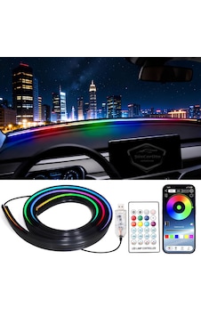 Universal Araç İçi App Ve Kumanda Kontrollü Ön Cam Fitil Ambiyans Rgb Atmosfer Cam Önü Ambiyans Led Neon Lamba Ses Yalıtım Fitili Usb Girişli Montajsız Universal Araç İçi App Ve Kumanda Kontrollü Ön Cam Fitil Ambiyans Rgb Atmosfer Cam Önü Ambiyans Led Neon Lamba Ses Yalıtım Fitili Usb Girişli Montajsız