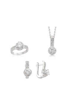 925 Ayar Gümüş Tek Taş Bayan Set 70400969 925 Ayar Gümüş Tek Taş Bayan Set 70400969