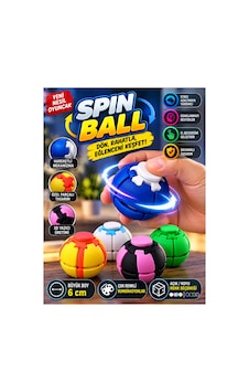 Büyük Boy Spin Ball 3d Baskı Dönen Mekanik Topu Fidget Spinner Oyuncak 6 Cm Koyu Renk Karışık - 939269687
