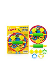 Kids Ve Kids Play-dough K-500 Oyun Hamuru Seti Sofralı Merdane Hamur Kalıpları Sofra Model Masa Çok Renkli