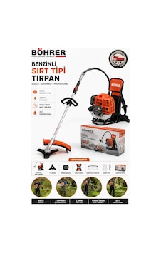 Böhrer Ba011411 Benzinli Sırt Tipi Profesyonel Tırpan - Çalı Diken Çim Makinesi Böhrer Ba011411 Benzinli Sırt Tipi Profesyonel Tırpan - Çalı Diken Çim Makinesi