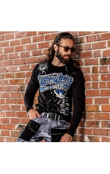 Cipo & Baxx Erkek Bisiklet Yaka Uzun Kollu Baskılı Sweatshirt Cl510 Siyah