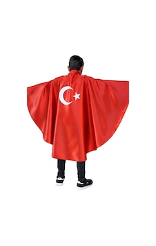 Pazarsen 3-13 Yaş Arası Ay Yıldız Bayrak Pelerin Yeni Sezon BY1214
