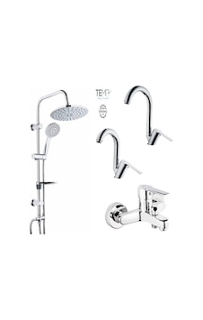 Tema Flora Batarya Seti Ve 53230 Rain Tondu Duş Sistemi, Banyo Bataryası 62001, Lavabo Bataryası 62002, Mutfak Bataryası 62003 Krom Tema Flora Batarya Seti Ve 53230 Rain Tondu Duş Sistemi, Banyo Bataryası 62001, Lavabo Bataryası 62002, Mutfak Bataryası 62003 Krom