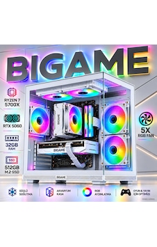 Bigame FORGE-V2 R7-5700x 32 GB 512 GB M2 SSD RTX5060 Free Dos Masaüstü Oyuncu Bilgisayarı Bigame FORGE-V2 R7-5700x 32 GB 512 GB M2 SSD RTX5060 Free Dos Masaüstü Oyuncu Bilgisayarı