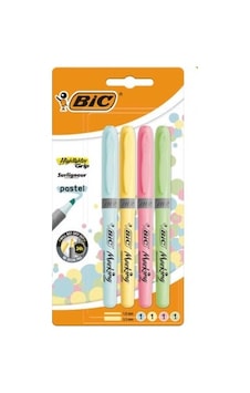 4'lü Grip Pastel Highlighter Seti 124-Pembe 4'lü Grip Pastel Highlighter Seti 124-Pembe
