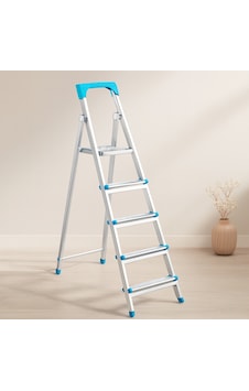 4+1 Basamaklı Metal Merdiven 105 Cm 120 Kg - 4+1 Basamaklı Metal Merdiven 105 Cm 120 Kg -
