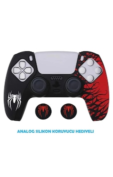 Ps5 Dualsense Spider-man Koruyucu Silikon Kılıf + Analog Silikon Ps5 Dualsense Spider-man Koruyucu Silikon Kılıf + Analog Silikon