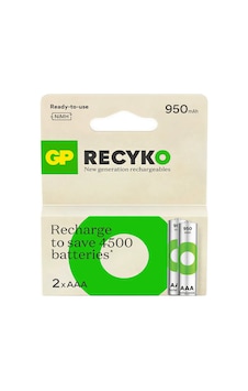 Gp Recyko 1000 Serisi 950 Mah Nimh Aaa İnce Kalem Boy 2'li Şarjlı Pil Gp Recyko 1000 Serisi 950 Mah Nimh Aaa İnce Kalem Boy 2'li Şarjlı Pil