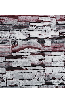 2li Polo Life Savan Pamuklu Halı Örtüsü 170x245 -taş Desen Bordo Bordo