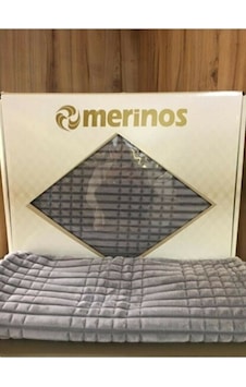Merinos Modern Line Çift Kişilik 3 Parça Battaniye Seti Açık Gri Merinos Modern Line Çift Kişilik 3 Parça Battaniye Seti Açık Gri