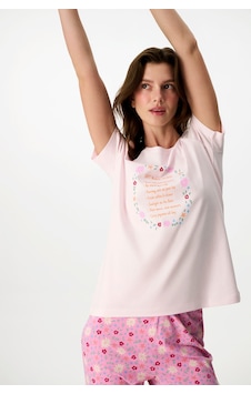 Penti Pembe Weekends Pamuklu Pantolon Pijama Takımı Penti Pembe Weekends Pamuklu Pantolon Pijama Takımı
