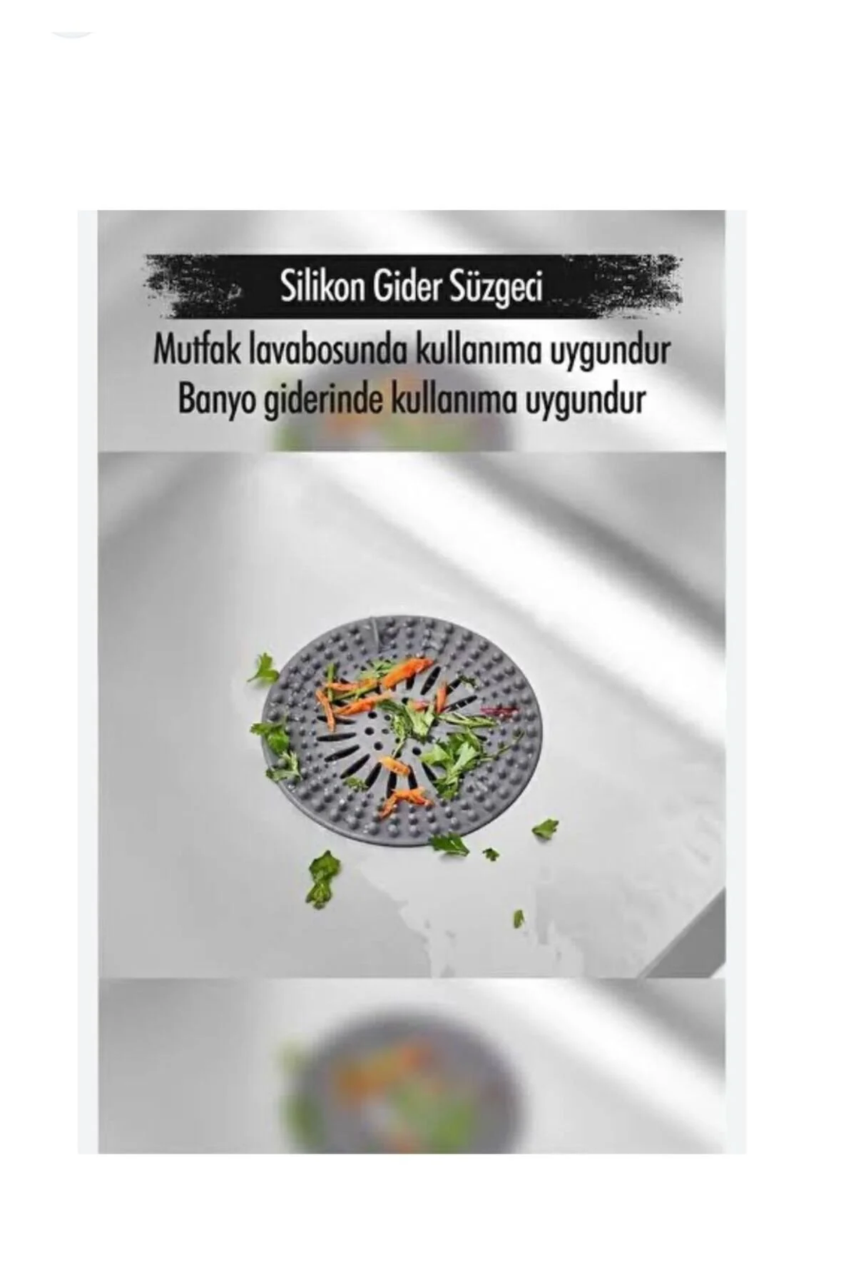 Plastik Gider Süzgeci Tıkanma Önleyici Lavabo Filtresi 1 Adet