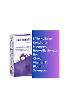 Pharmadaily Tip 1-2-3-5-10 Kolajen Takviye Edici Gıda 60 Tablet