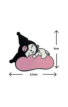 Kuromi Sanrio Metal Broş Siyah