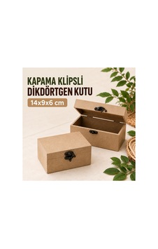 Kapama Klipsli Dikdörtgen Mdf Kutu 14x9x6 Cm Ham Ahşap Hediye Ve Saklama Kutusu Bej Kapama Klipsli Dikdörtgen Mdf Kutu 14x9x6 Cm Ham Ahşap Hediye Ve Saklama Kutusu Bej